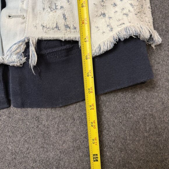 Free People Double Weave Women’s Size XS Denim Jacket - Picture 10 of 11